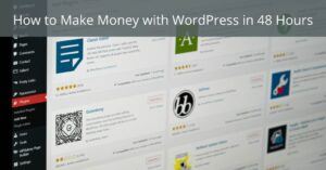 How to make money with WordPress in 48 hours - Screenshot of WordPress plugins