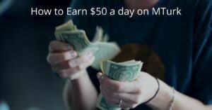 how to earn $50 a day on MTurk - Woman counting cash